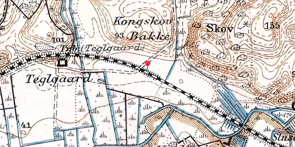 Historisk kort over Keldkær Sidespor