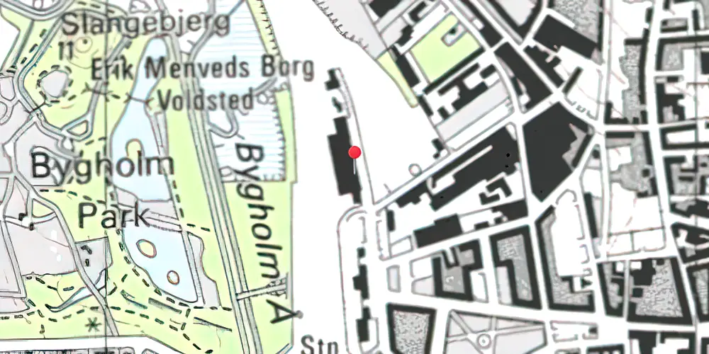 Historisk kort over Horsens Godsbanegård Historisk kort over Horsens Godsbanegård