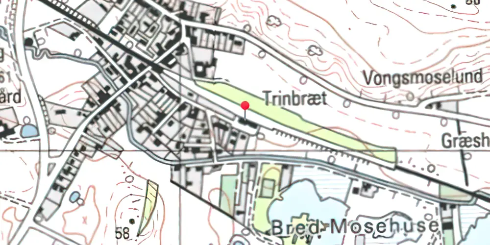 Historisk kort over Bred Trinbræt Historisk kort over Bred Trinbræt