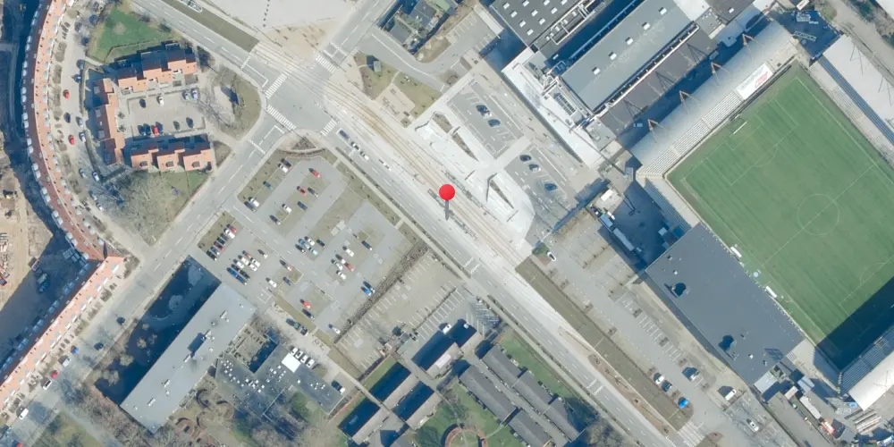 Historisk kort over Idrætsparken Letbanestation Historisk kort over Idrætsparken Letbanestation