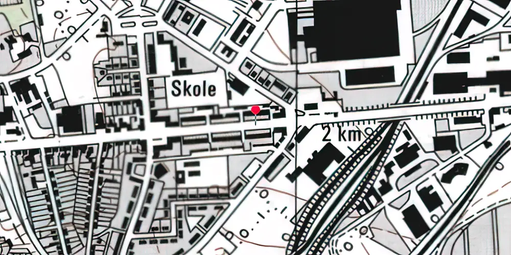 Historisk kort over Bolbro Letbanestation Historisk kort over Bolbro Letbanestation