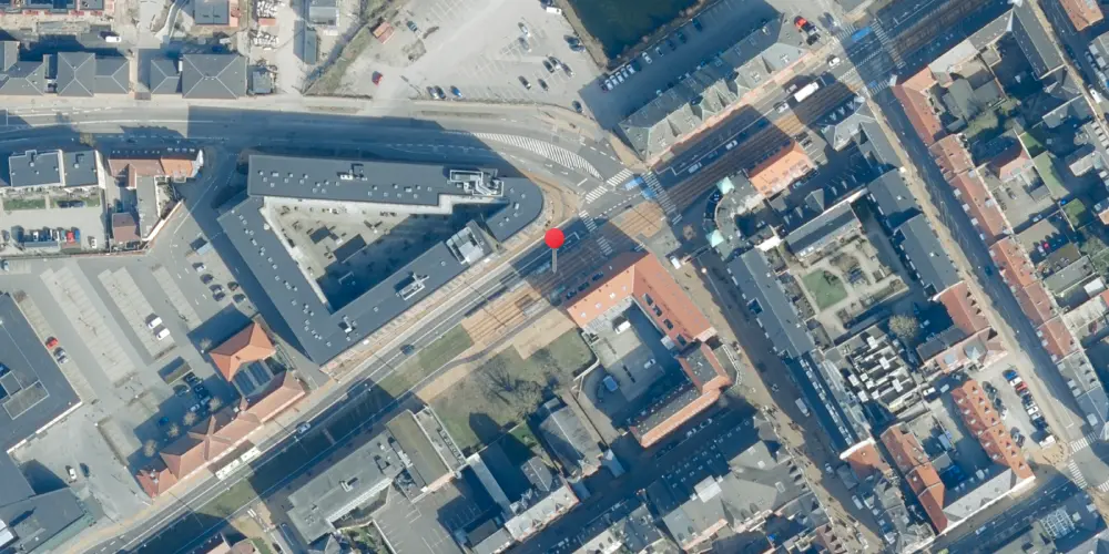 Historisk kort over Kongensgade Letbanestation Historisk kort over Kongensgade Letbanestation