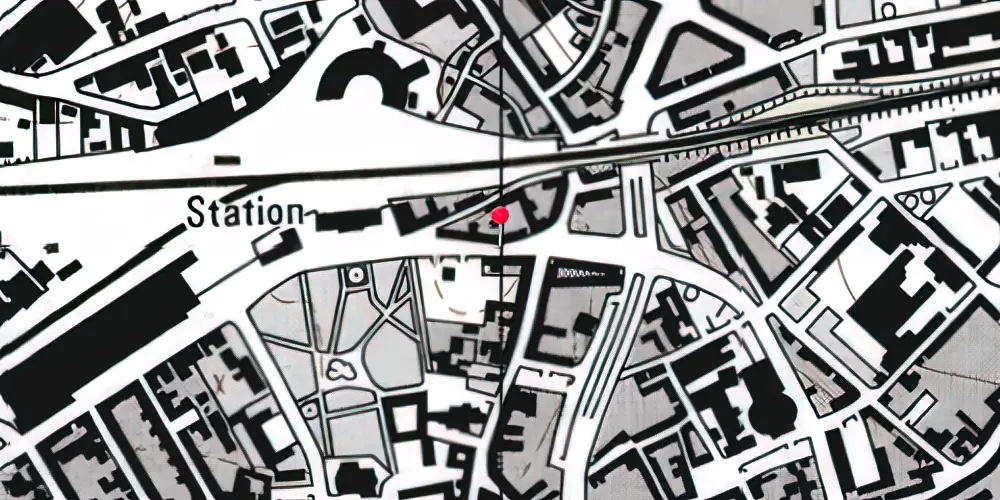 Historisk kort over Odense Banegård Letbanestation Historisk kort over Odense Banegård Letbanestation