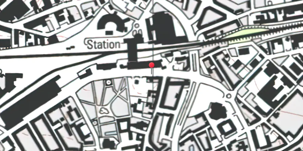 Historisk kort over Odense Banegård Letbanestation Historisk kort over Odense Banegård Letbanestation