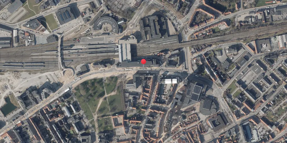 Historisk kort over Odense Banegård Letbanestation Historisk kort over Odense Banegård Letbanestation