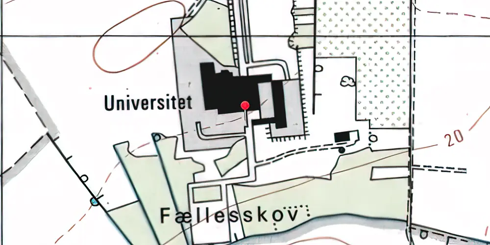Historisk kort over SDU Letbanestation Historisk kort over SDU Letbanestation