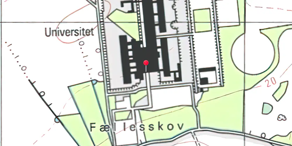 Historisk kort over SDU Letbanestation Historisk kort over SDU Letbanestation