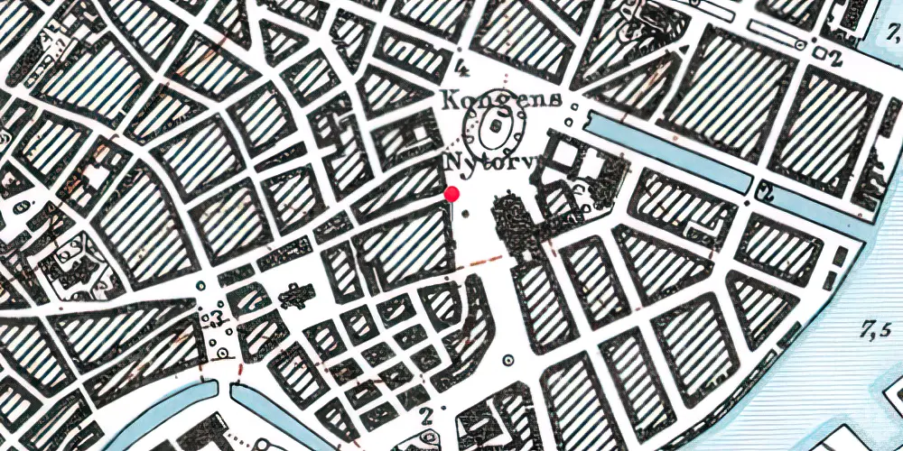 Historisk kort over Kongens Nytorv Metrostation Historisk kort over Kongens Nytorv Metrostation