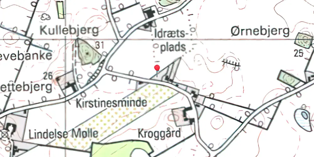 Historisk kort over Vindeby Trinbræt med Sidespor Historisk kort over Vindeby Trinbræt med Sidespor