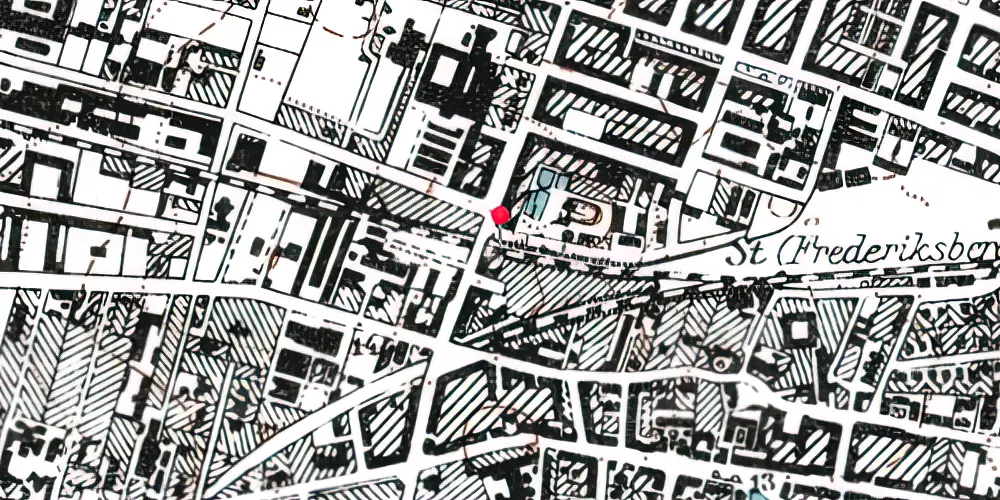Historisk kort over Fasanvej Metrostation Historisk kort over Fasanvej Metrostation