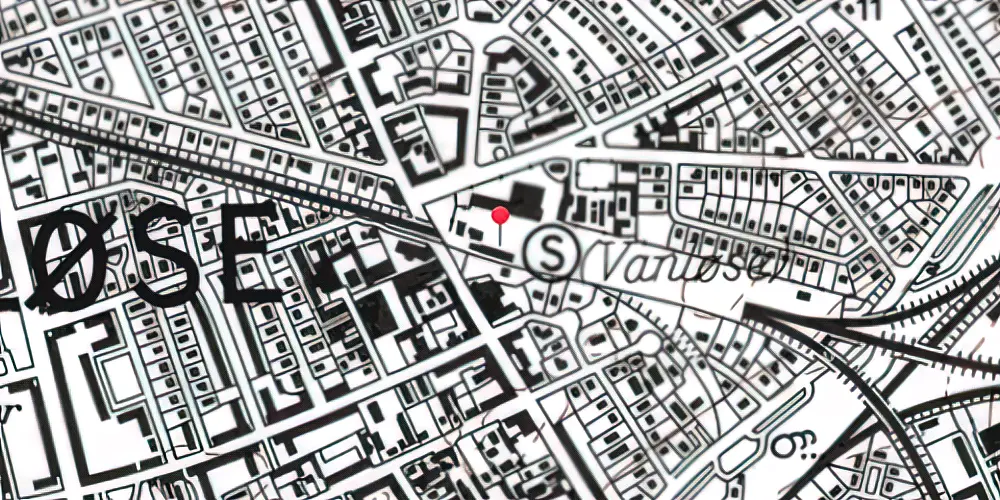 Historisk kort over Vanløse Metrostation Historisk kort over Vanløse Metrostation