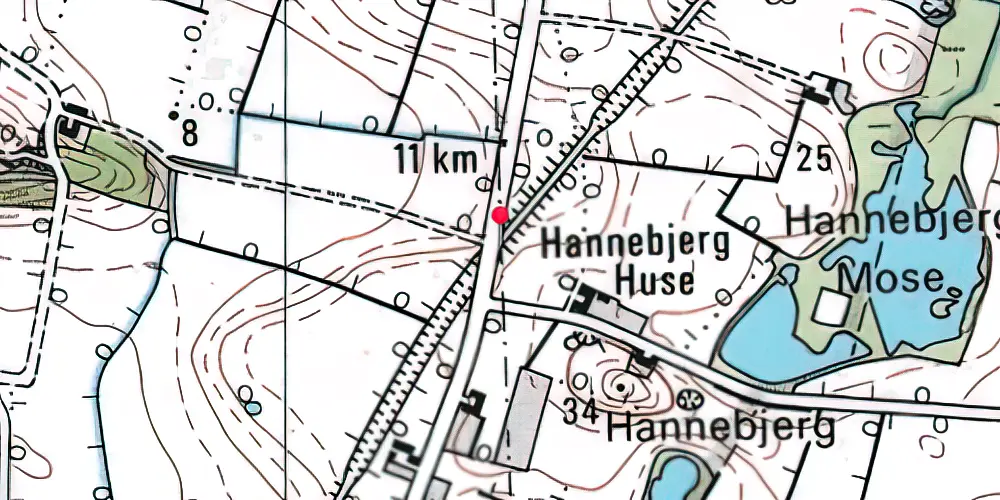 Historisk kort over Haugbølle Trinbræt Historisk kort over Haugbølle Trinbræt