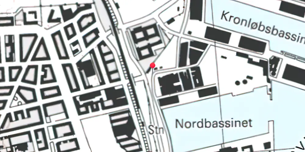 Historisk kort over Nordhavn Metrostation Historisk kort over Nordhavn Metrostation