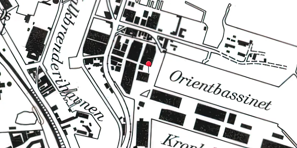 Historisk kort over Orientkaj Metrostation Historisk kort over Orientkaj Metrostation