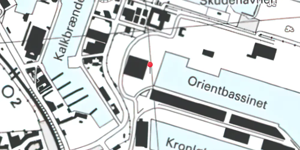 Historisk kort over Orientkaj Metrostation Historisk kort over Orientkaj Metrostation