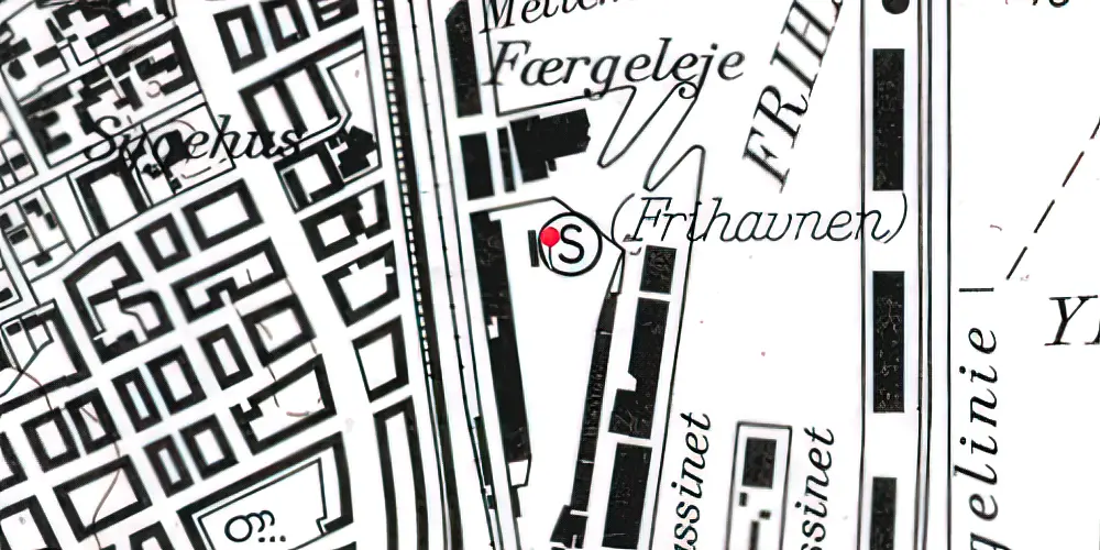 Historisk kort over Frihavnens Station Historisk kort over Frihavnens Station