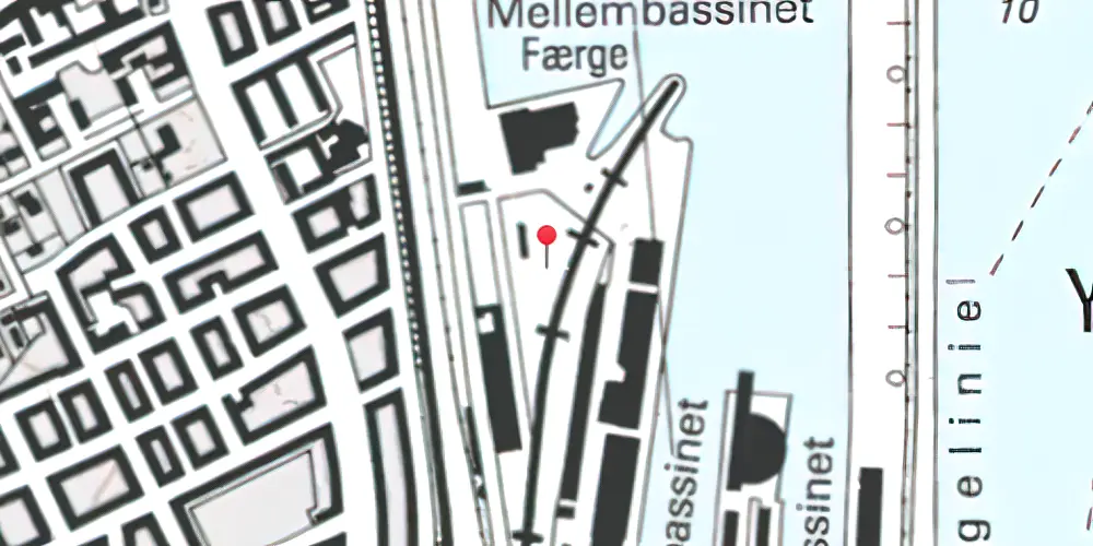 Historisk kort over Frihavnens Station Historisk kort over Frihavnens Station
