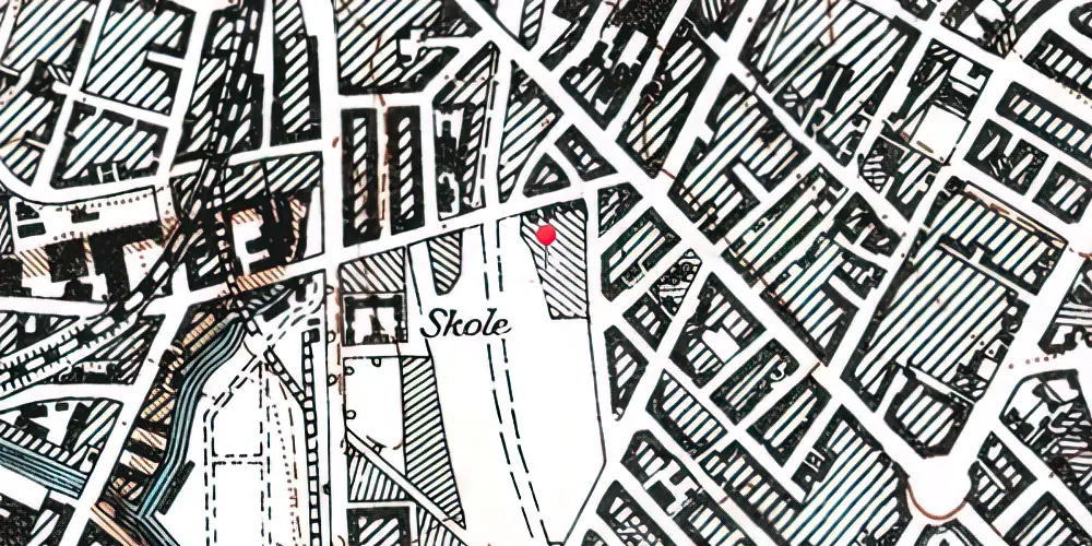 Historisk kort over Nørrebro B Station