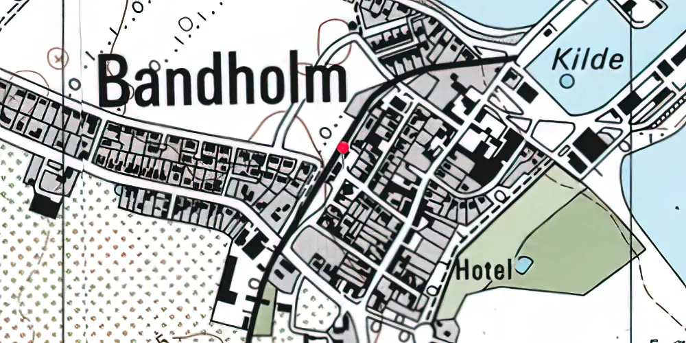 Historisk kort over Bandholm Station Historisk kort over Bandholm Station