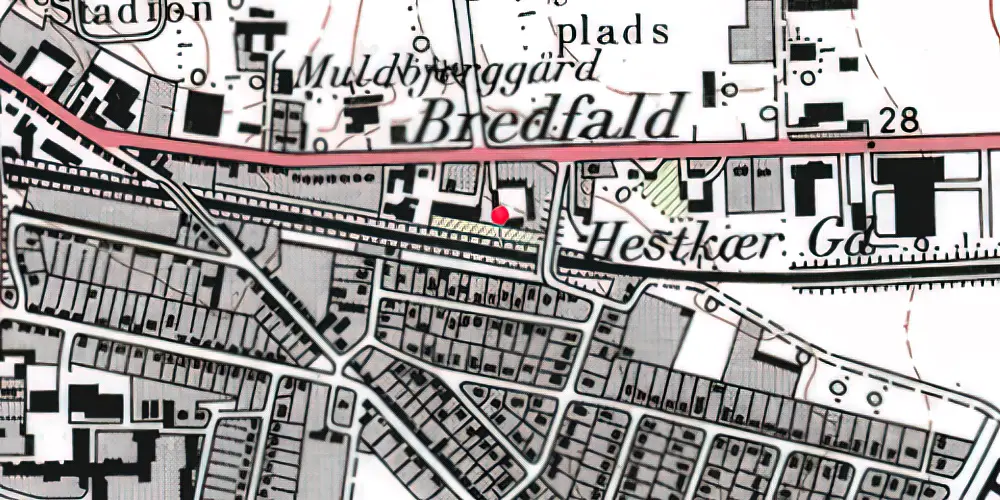 Historisk kort over Hjørring Øst Station Historisk kort over Hjørring Øst Station