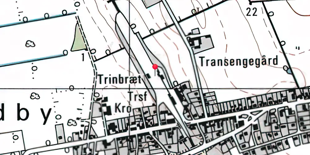 Historisk kort over Lundby Trinbræt Historisk kort over Lundby Trinbræt