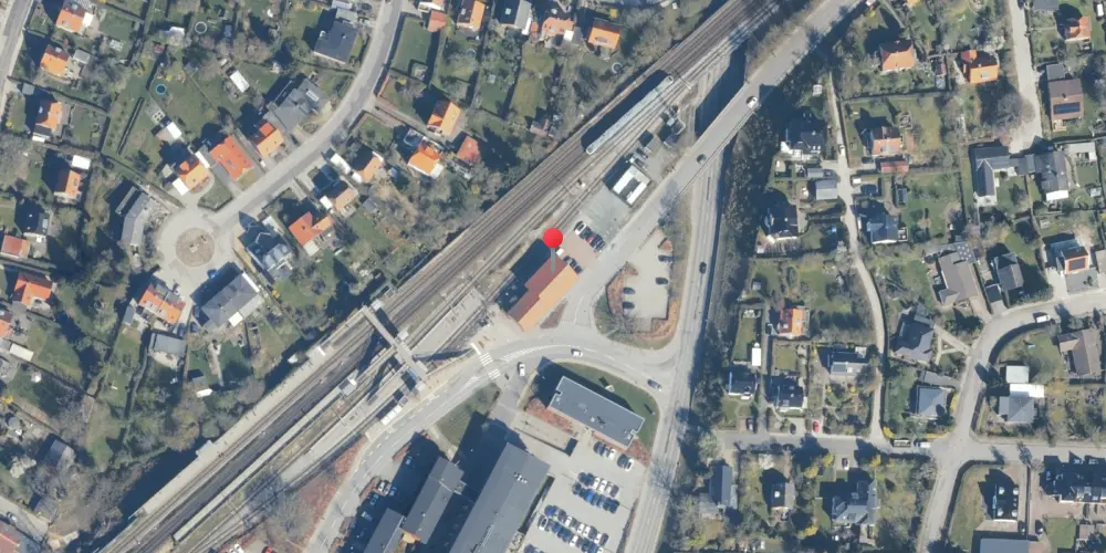 Historisk kort over Viby Jylland Station [1956-2004]