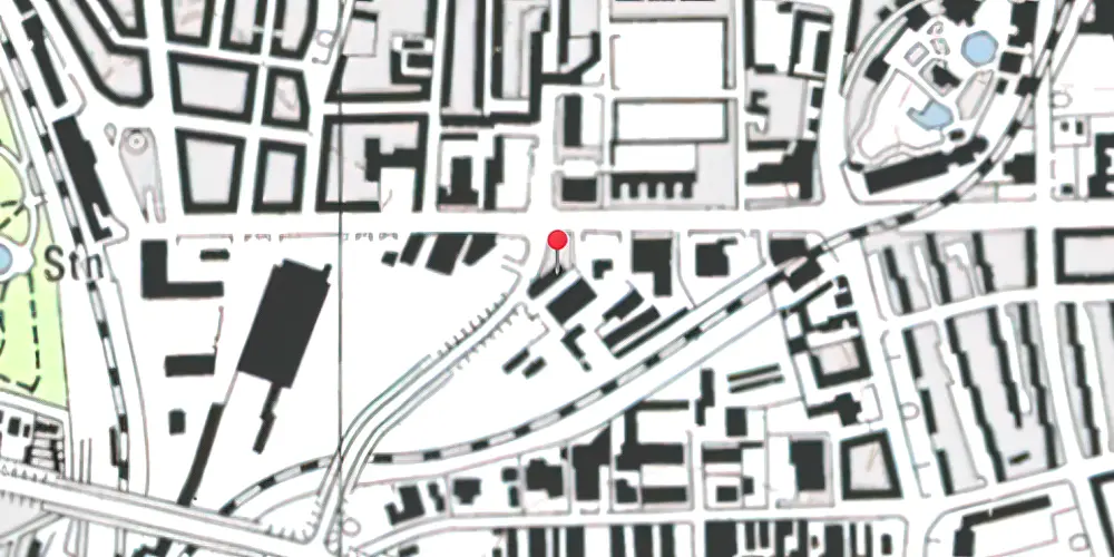 Historisk kort over Aalborg Privatbane Godsbanegård Historisk kort over Aalborg Privatbane Godsbanegård