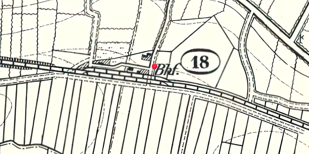Historisk kort over Dahler-Østerby Station [1892-1925]
