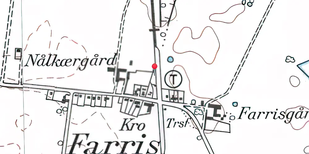 Historisk kort over Farris Billetsalgssted [1958-1964]