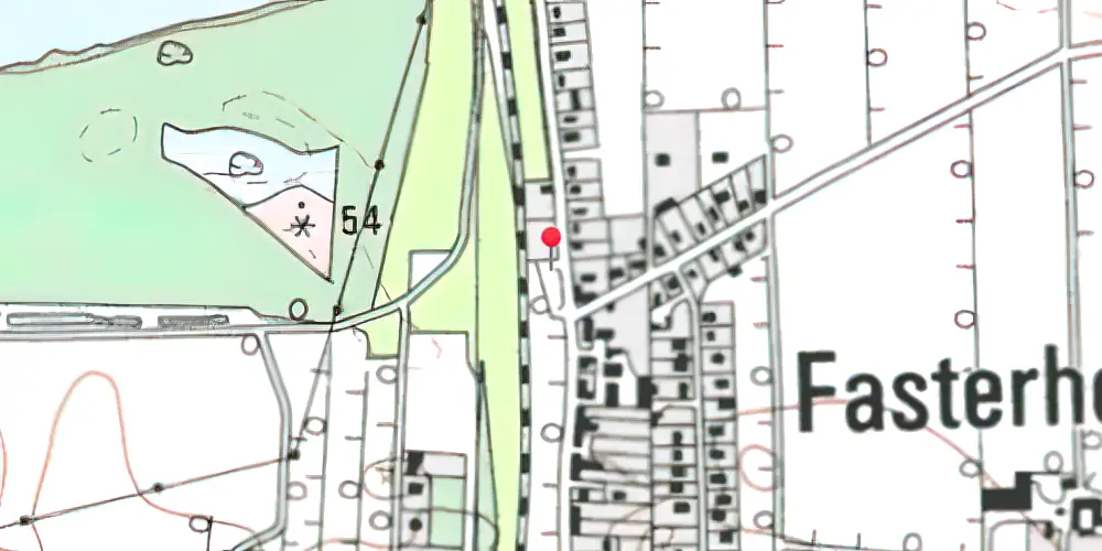 Historisk kort over Fasterholt Station [1914-1972]