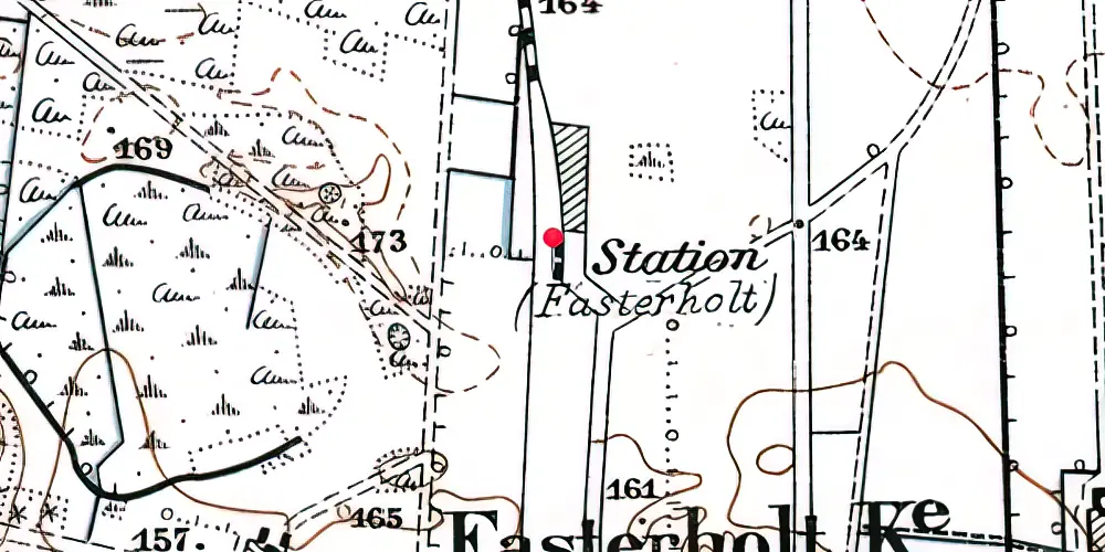 Historisk kort over Fasterholt Teknisk Station Historisk kort over Fasterholt Teknisk Station