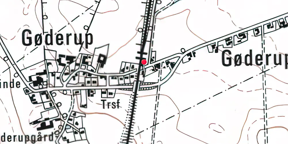 Historisk kort over Gøderup Trinbræt [1929-1947]