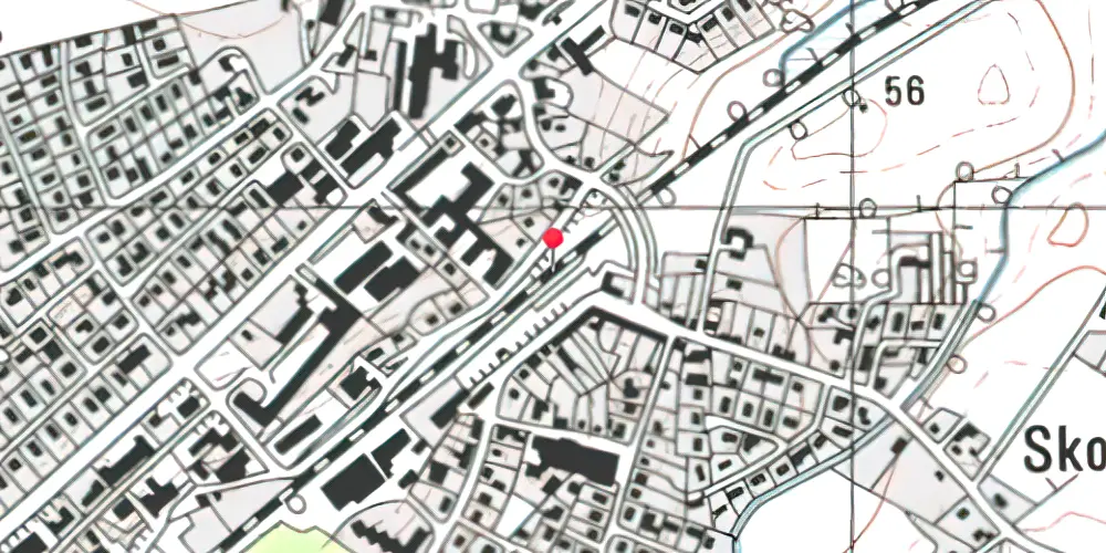 Historisk kort over Hørning Teknisk Station [1979-2003]