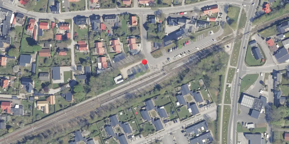 Historisk kort over Lystrup Letbanestation Historisk kort over Lystrup Letbanestation