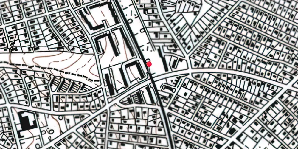 Historisk kort over Vestre Strandallé Letbanestation Historisk kort over Vestre Strandallé Letbanestation