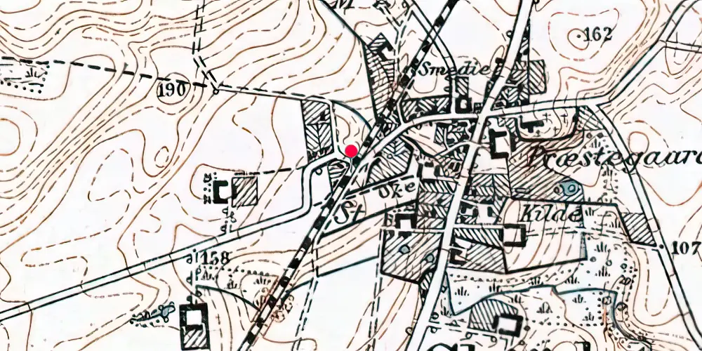 Historisk kort over Skødstrup Billetsalgssted [1968-1968]