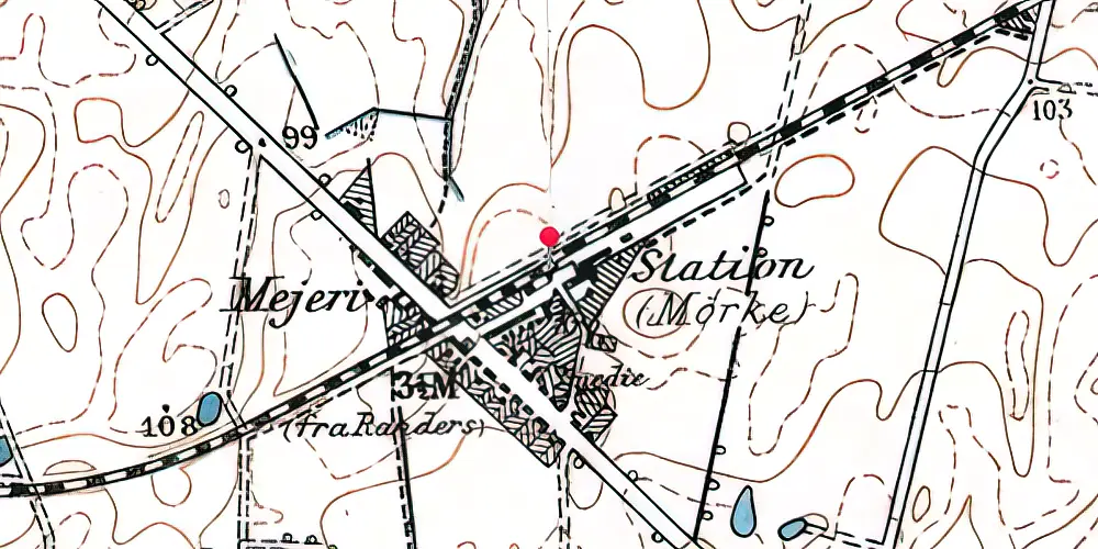 Historisk kort over Mørke Letbanestation