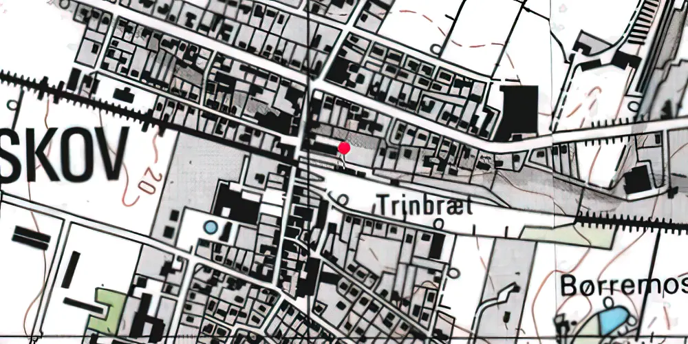 Historisk kort over Langeskov Station [1888-1977]