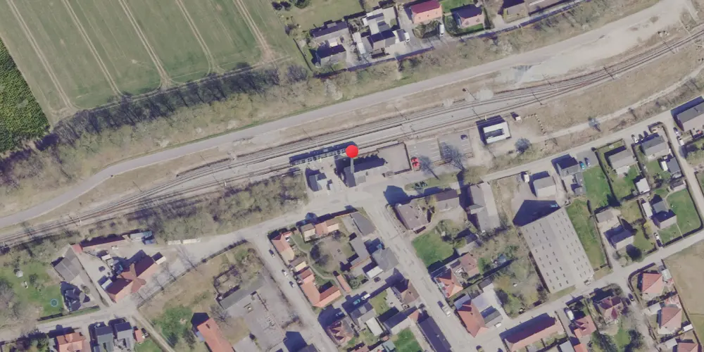 Historisk kort over Trustrup Letbanestation Historisk kort over Trustrup Letbanestation