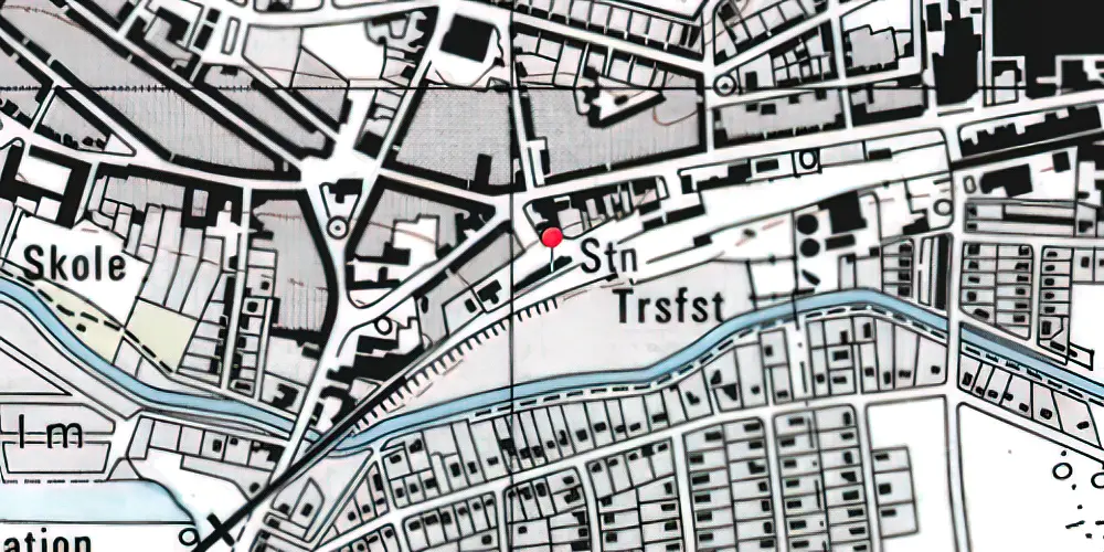 Historisk kort over Grenaa Letbanestation Historisk kort over Grenaa Letbanestation