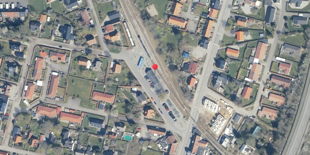 Historisk kort over Tranbjerg Letbanestation Historisk kort over Tranbjerg Letbanestation