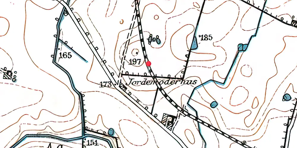 Historisk kort over Mølleparken Letbanestation