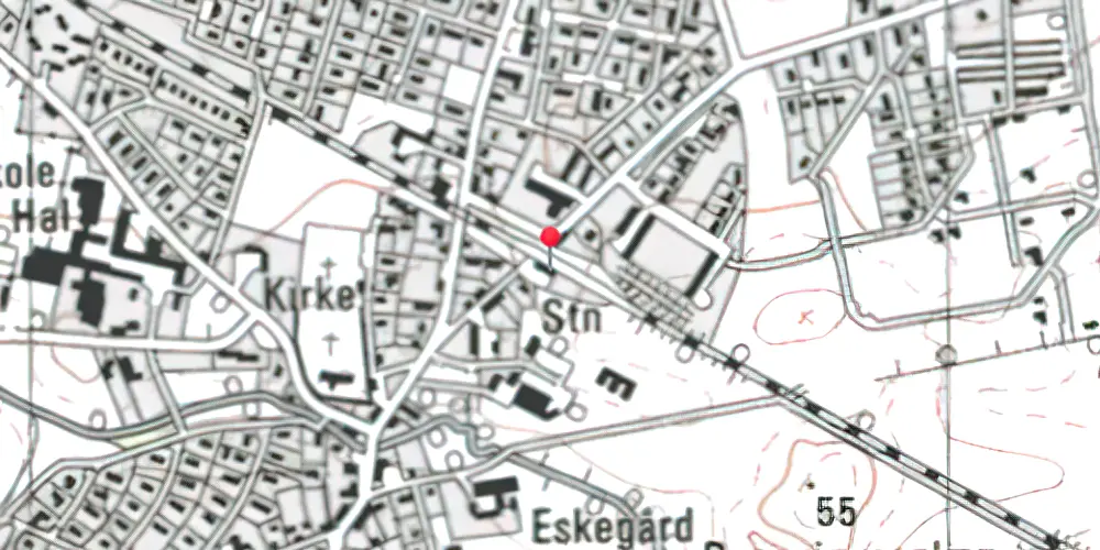 Historisk kort over Mårslet Letbanestation Historisk kort over Mårslet Letbanestation
