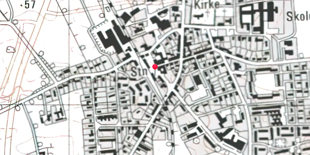 Historisk kort over Malling Letbanestation Historisk kort over Malling Letbanestation