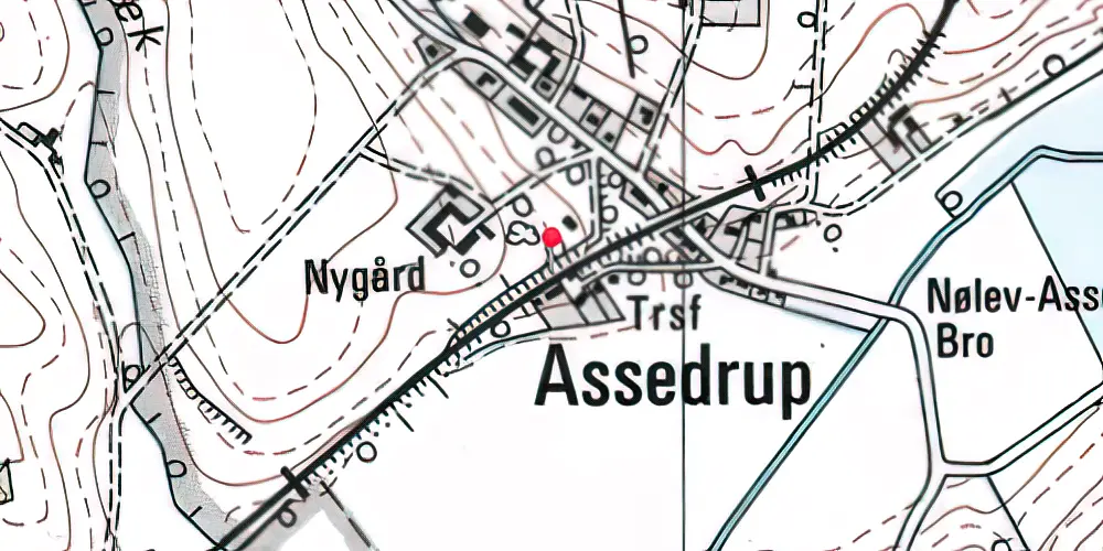 Historisk kort over Assedrup Letbanestation Historisk kort over Assedrup Letbanestation