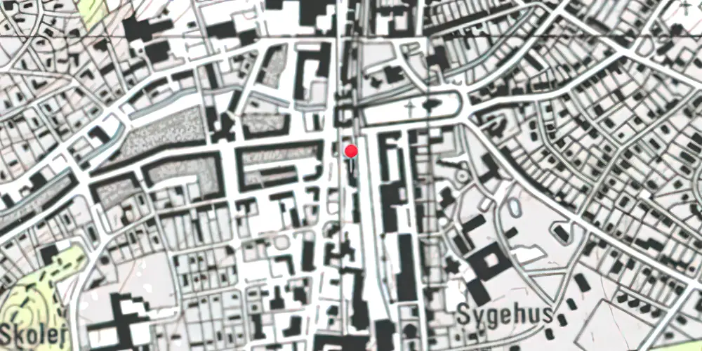 Historisk kort over Odder Letbanestation Historisk kort over Odder Letbanestation
