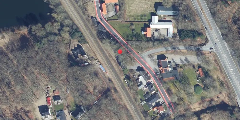 Historisk kort over Rindsholm Teknisk Station Historisk kort over Rindsholm Teknisk Station
