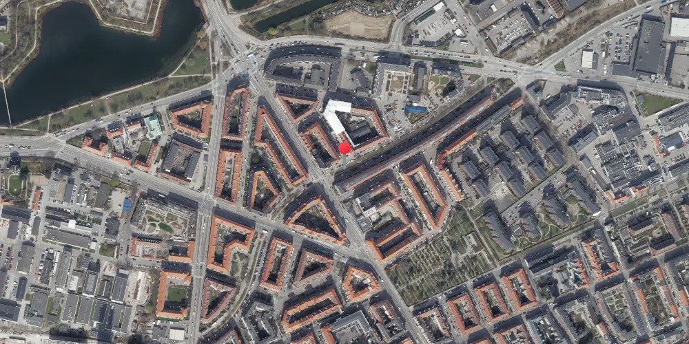 Historisk kort over Amagerbro Trinbræt Historisk kort over Amagerbro Trinbræt