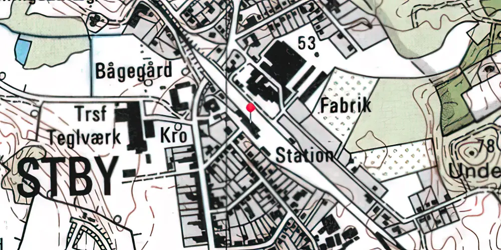 Historisk kort over Tommerup Station Historisk kort over Tommerup Station
