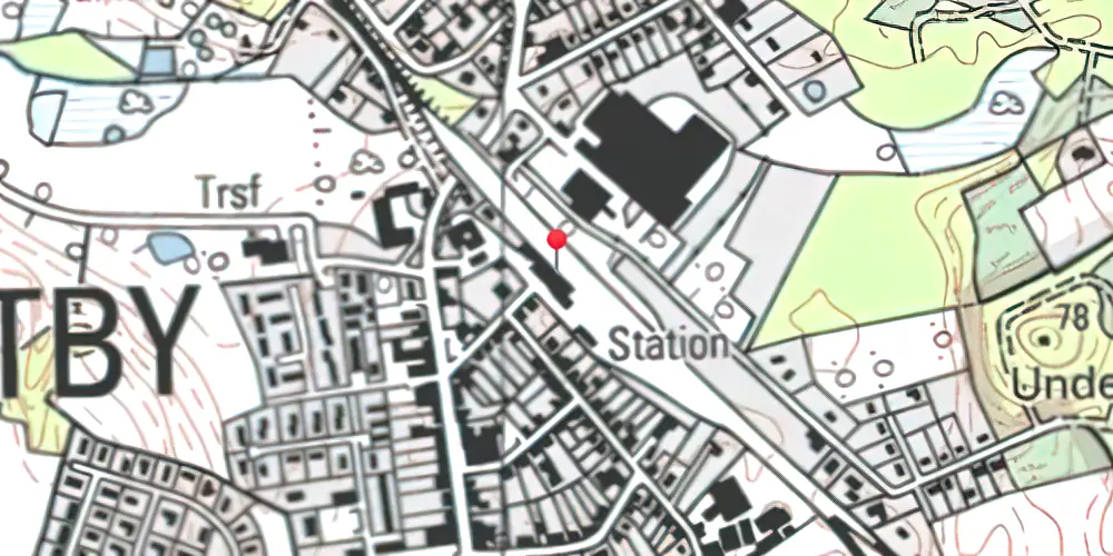 Historisk kort over Tommerup Station Historisk kort over Tommerup Station